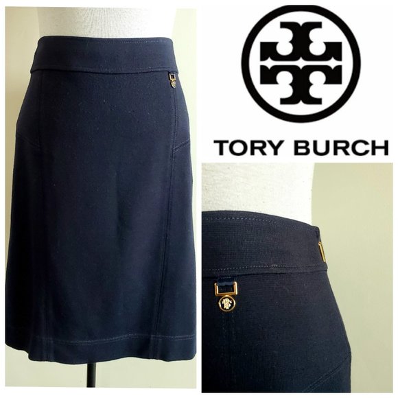 Tory Burch Dresses & Skirts - 😍 TORY BURCH Wool Navy Pencil Skirt